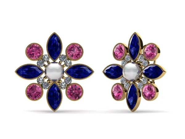 South Sea Snowflake Gemstone Earring
