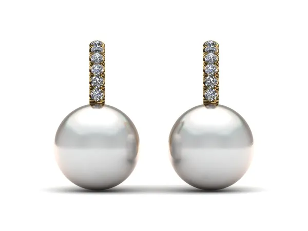 South Sea Pearl Diamond Lever Back Earring