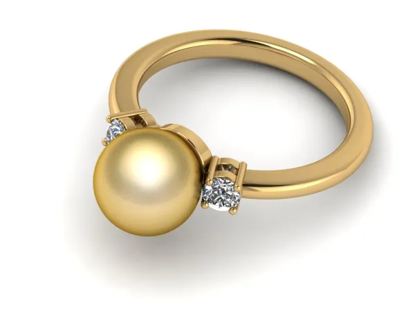 Golden Grace Pearl Ring