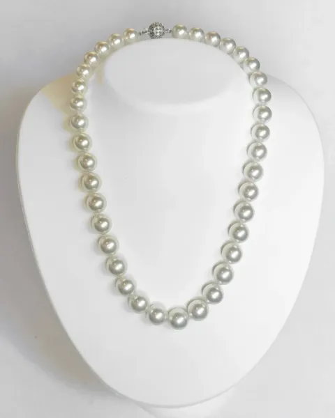 9.5–12mm White South Sea Pearl Necklace — GIA Certified
