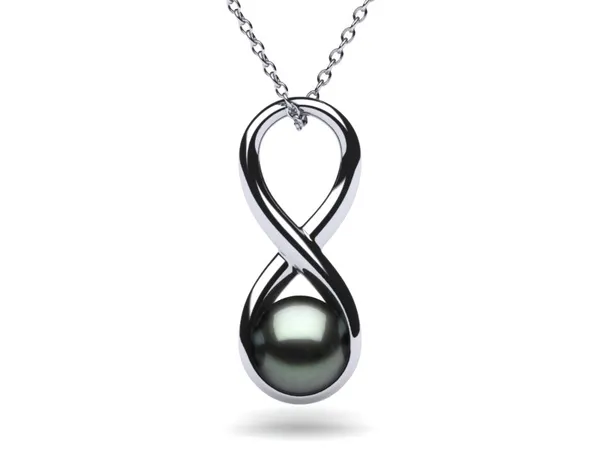 Tahitian Pearl Infinity Pendant