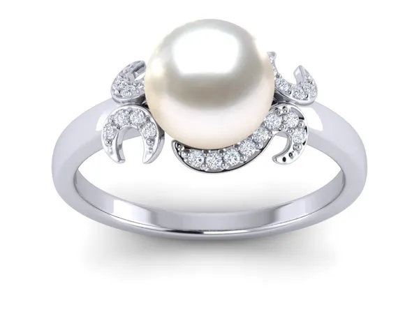 South Sea Pearl Ring White Crest Style