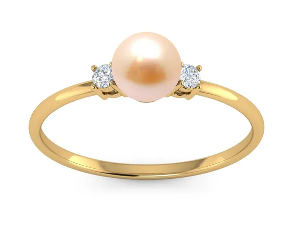Petite Grace Peach Freshwater Pearl Ring