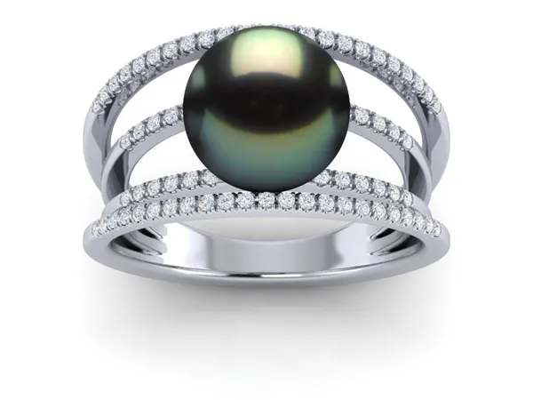 Tahitian Pearl Gyroscope Ring