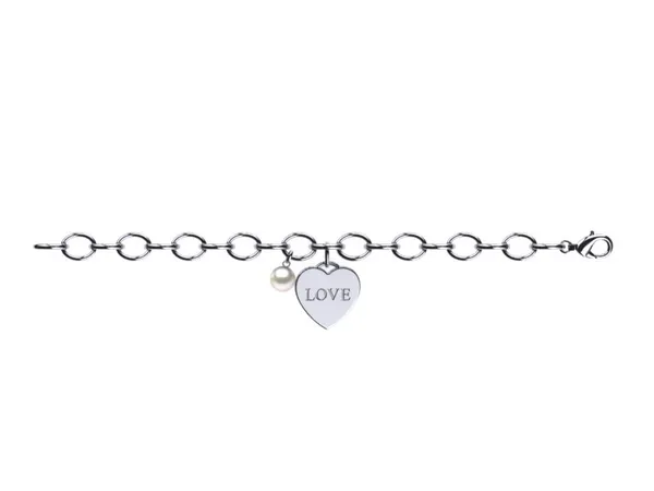 Freshwater Pearl Heart Love Bracelet