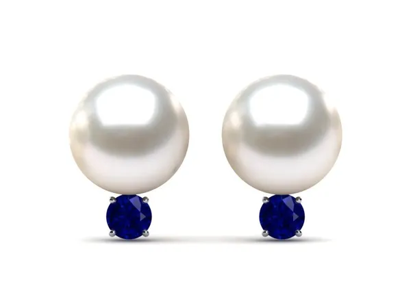 South Sea Pearl Grace Earring with Sapphire