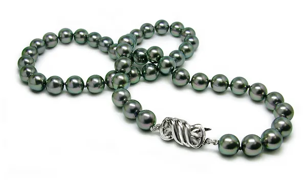 AAA Quality 9 x 9.5mm Black Bodycolor Japanese Akoya Cultured Pearl Nekclace