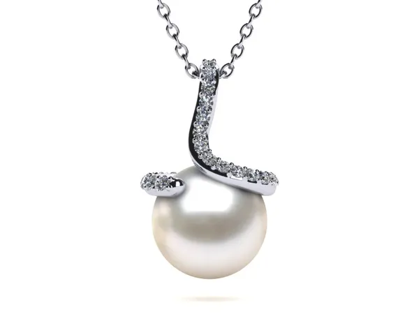 Spiral Style Freshwater Pearl Pendant