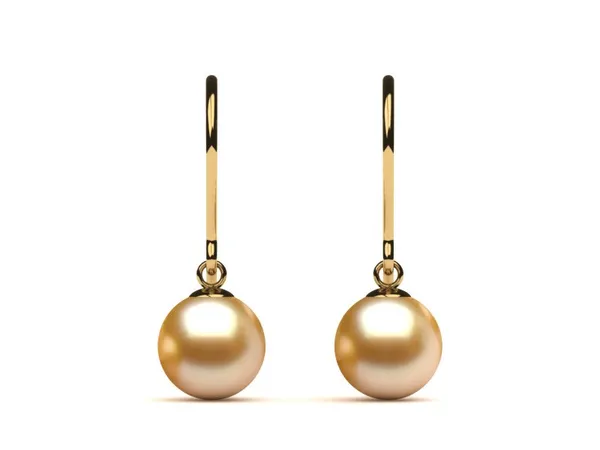 Golden Pearl Sheperds Hook Earring