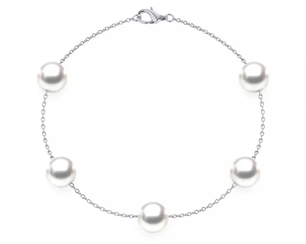 Akoya Pearl Tin Cup Bracelet