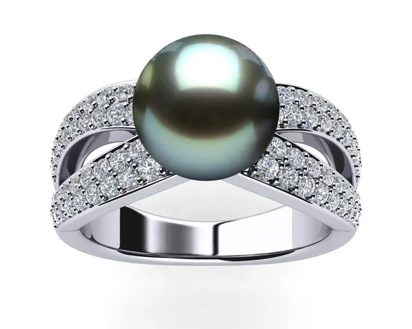 Joyce a Black Tahitian South Sea Cultured Pearl Ring