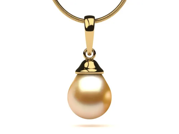 Golden Pearl Aura Pendant