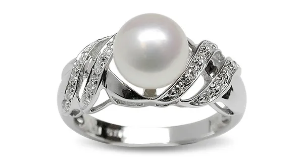 Vivian a Japanese Akoya Cultured Pearl Ring
