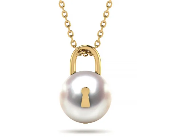 Pearl Lock Emoji Necklace