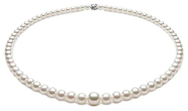 TRUE AAA Quality Graduated White Akoya Cultured Pearl Necklace