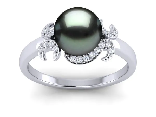 Tahitian Pearl Ring Crest