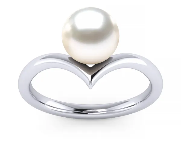 South Sea Pearl Heart Band Ring