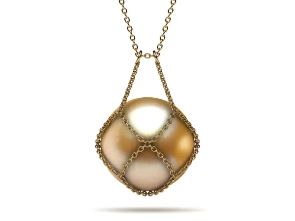 Golden Pearl Keepsake Pendant