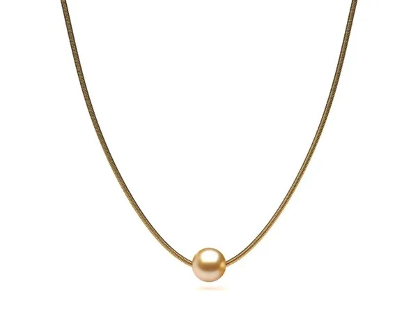 Golden Pearl Snake Chain Pendant