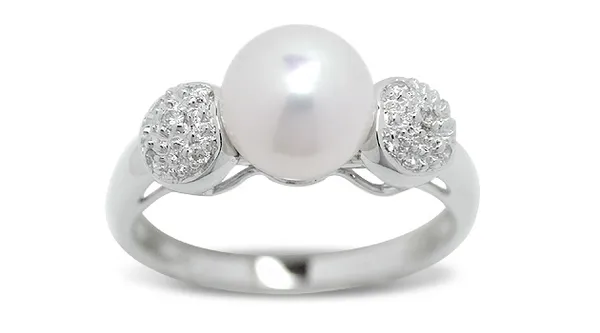 Annika a Japanese Akoya Cultured Pearl Ring