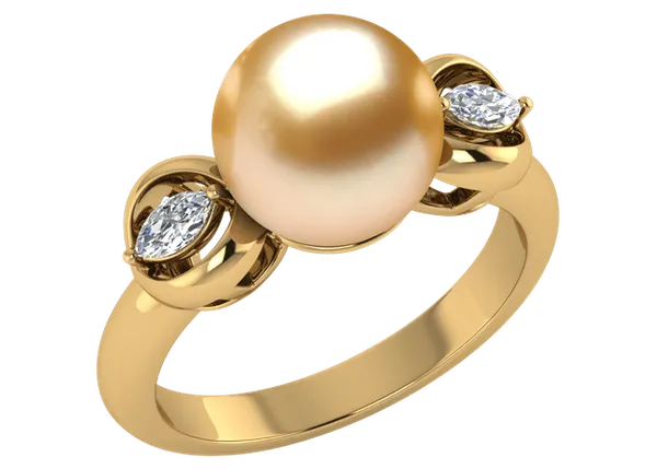 Sarotta a Golden South Sea Pearl Ring