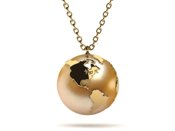 The World Is Your Oyster Golden Pearl Pendant