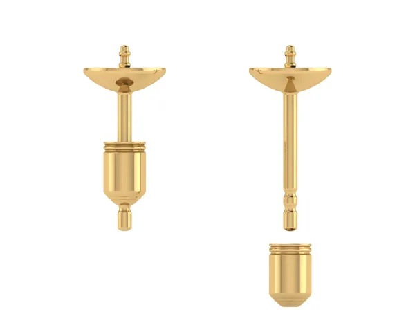 9mm Golden Duplex Earring