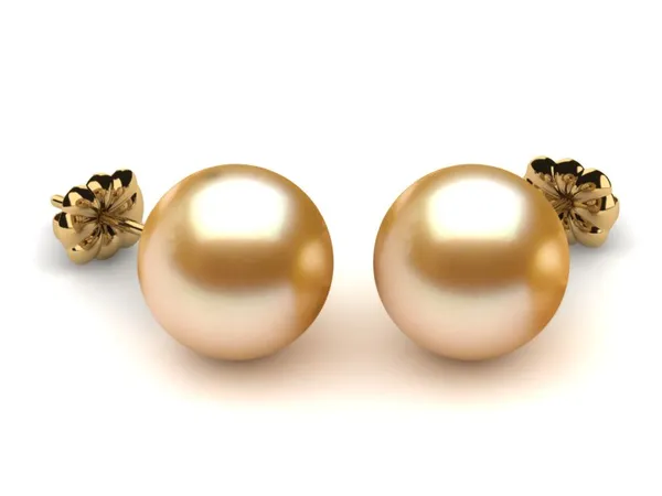 10mm Golden Pearl South Sea Earring