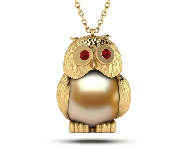Wise Owl Pearl Pendant