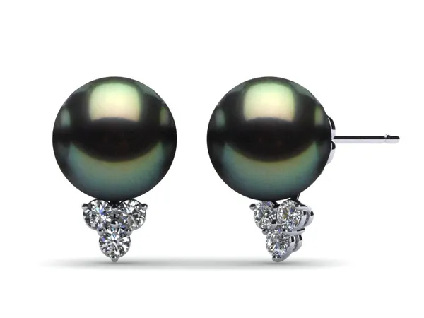 Tahitian Pearl Princess Point .24 Carat Earring