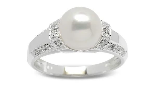Feronia a Japanese Akoya Cultured Pearl Ring
