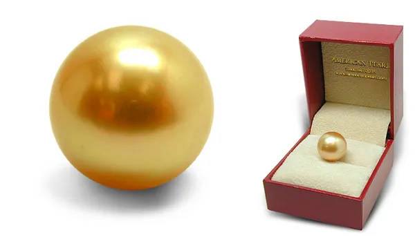 Keepsake - 13.8mm Loose Golden South Sea Cultured Pearl