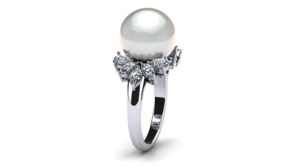 Electra South Sea Pearl Ring - 14 mm White Center Pearl