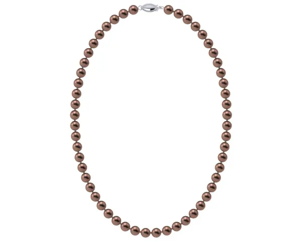 6.5-7.0 mm AAA Mocha Freshwater Pearl Necklace With Sterling Silver Clasp