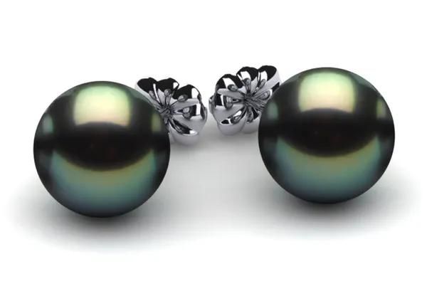 11mm Black South Sea Tahitian Pearl Earring