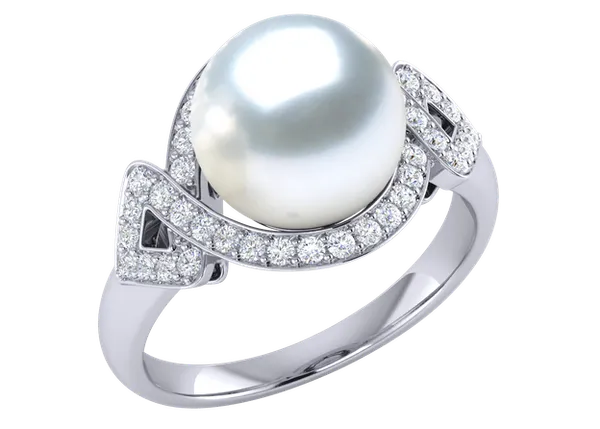 Odella a White Australian South Sea Pearl Ring