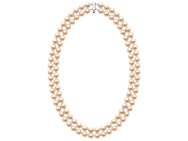 7 x 8mm Peach Freshwater Double Strand Pearl Choker