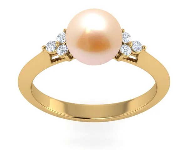 Peach Freshwater Little Princess Pearl Ring