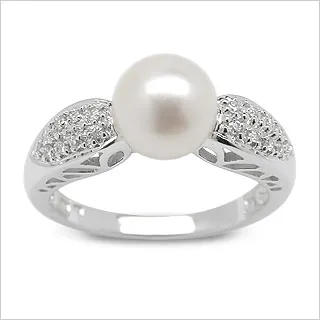 Zeva a Japanese Akoya Cultured Pearl Ring