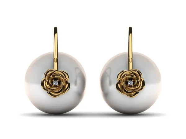 South Sea Pearl Rose Earring
