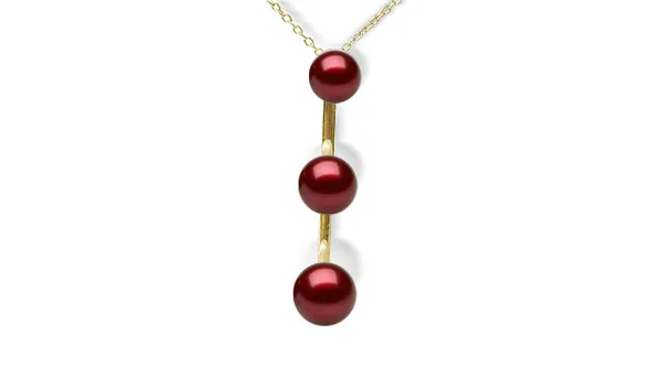 Cranberry 3 Pearl Pendant