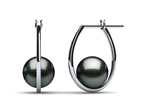 Tahitian Pearl Classic Morning Dew Hoop Earring
