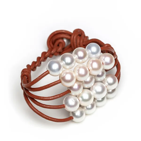 White Freshwater Waterfall Bracelet