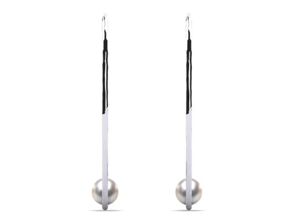 South Sea Pearl Large Hammered Hoop Earring