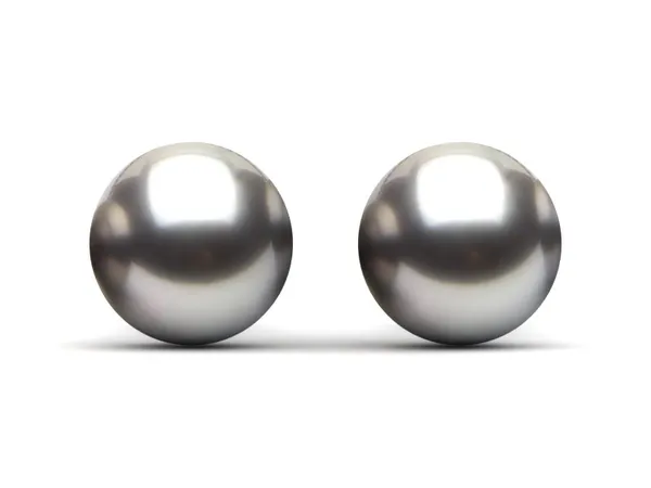 8.0 mm TRUE AAA Grey Freshwater Round Pearl Stud Earrings