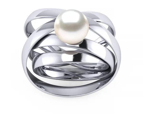 South Sea Pearl Atomic Ribbon Ring