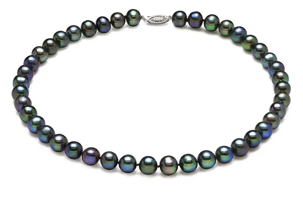 7.5mm x 8mm Black Freshwater Pearl Necklace