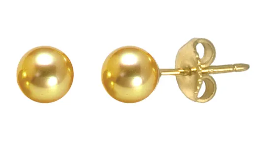 9mm Golden South Sea Earrings