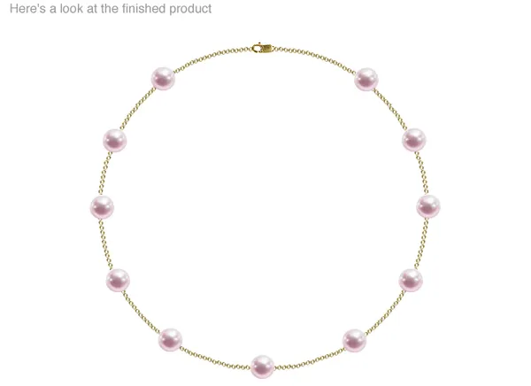 8.5 x 9mm AA Quality Japanese Akoya Cultured Pearl Tin Cup Necklace