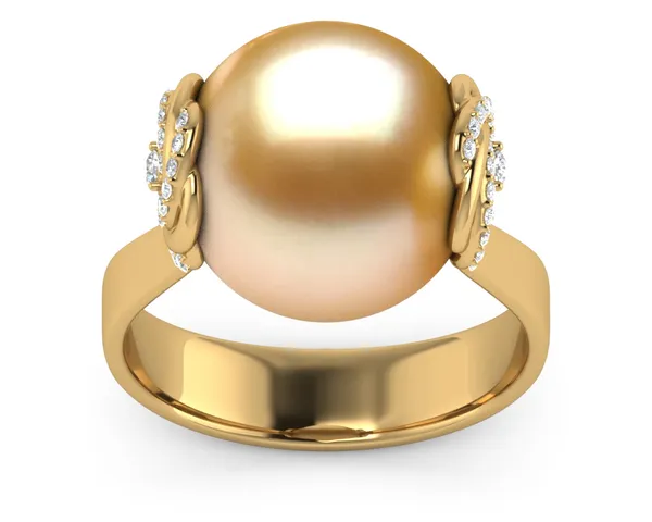 Golden Pearl Knot Ring